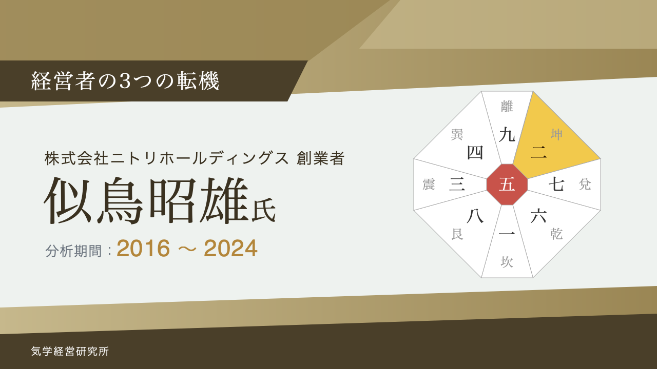 似鳥昭雄氏(二黒土星)の3つの転機